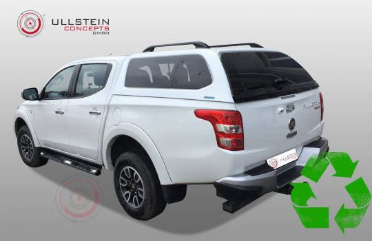 Canopy Mitsubishi L200 2016 double cab Green-Top pop-out windows